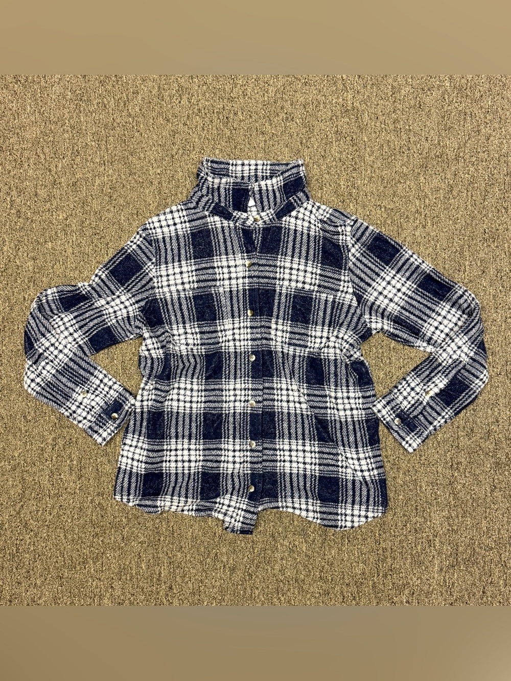 Time and Tru Plaid Button-Up Flannel Shirt – Girls Medium (8-10)